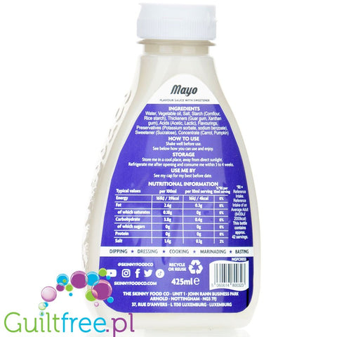 Skinny Food Mayo - wegański sos 39kcal o smaku majonezowym