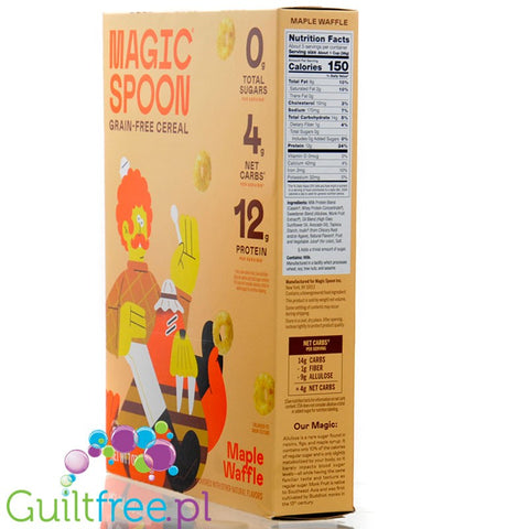 Magic Spoon Grain-Free Cereal, Maple Waffle - low-carb gluten-free breakfast cereals with monk fruit