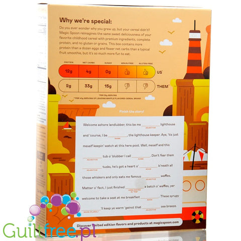 Magic Spoon Grain-Free Cereal, Maple Waffle - low-carb gluten-free breakfast cereals with monk fruit