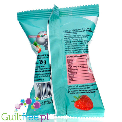 Bunny Ninja Fruit Fluk Malina & Jabłko - Przekąska 100% owoców bez dodatku cukru