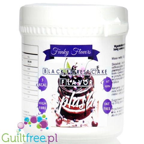Funky Flavors Splash Black Forest Cake 50g - aromat słodzący w proszku bez cukru, smak Wiśniowe Ciasto Czekoladowe