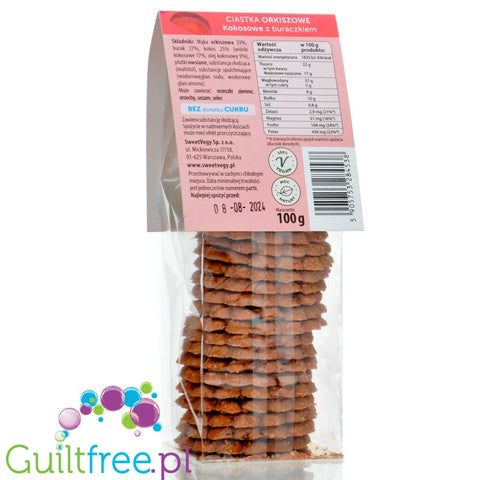 Sweet Vegy Coconut - spelled cookies with beetroot without added sugar
