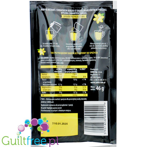 Emix Instant High Protein Wanilia - protein pudding without sugar, 19g of protein