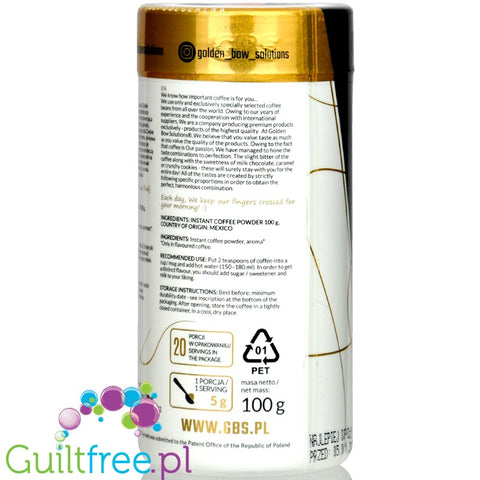 GBS Angelo Cheesecake with Peach - instant coffee 60mg caffeine per serving