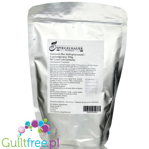 Spiegelhauer Süßlupinenmehl 0,5KG - prażona organiczna odtłuszczona mąka łubinowa 13g węglowodanów