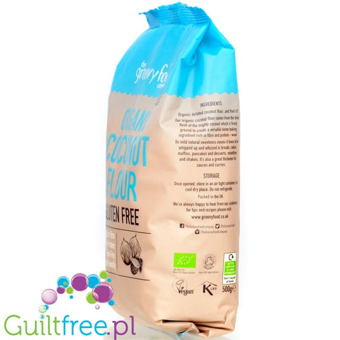 Groovy Food Coconut Flour - organiczna odtłuszczona mąka kokosowa 0,5kg