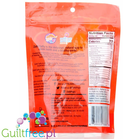ZolliPops ® Zaffi Taffy 142g - soft multi-fruit candies no sugar