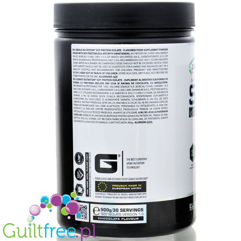 Genius Vegan Soy Protein Isolate Apple Pie 900g - vegan protein supplement, soy protein isolate
