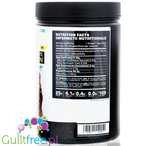 Genius Vegan Soy Protein Isolate Chocolate 900g - vegan protein supplement, soy protein isolate