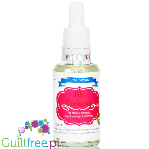 Funky Flavors Basic Wild Strawberry 30ml - kropelki poziomkowe bez cukru, tłuszczu i bez kalorii