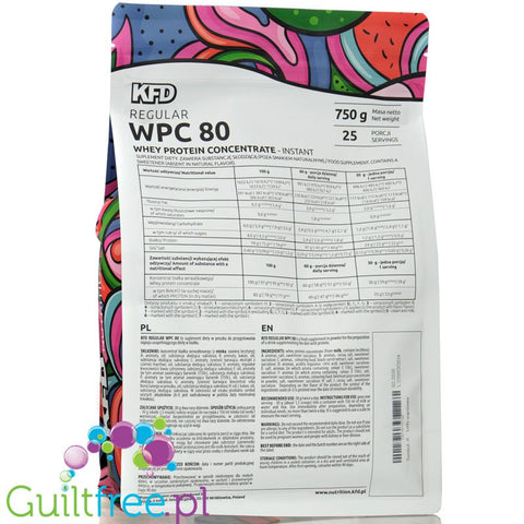 KFD Regular WPC 80 Vanilla Ice Cream 750g - whey protein with added sweeteners