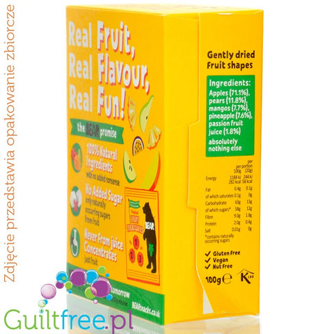 Bear Fruit Treasures Tropical 20g - fruit snack 100% fruit