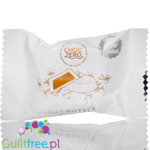 Choc Zero Peanut Butter Cups, White Chocolate - keto miseczki z białej czekolady z masłem orzechowym
