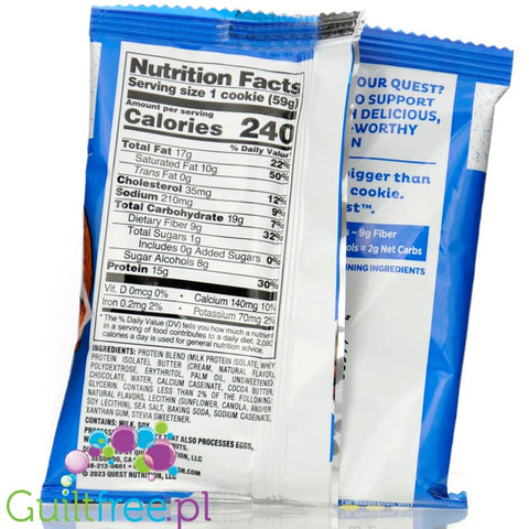Quest Protein Cookie Chocolate Chip - ciastko proteinowe z kawałkami czekolady
