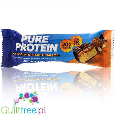Pure Protein Chocolate Peanut Caramel - bezglutenowy baton proteinowy 20g białka & 190kcal, Czekolada, Orzechy & Karmel