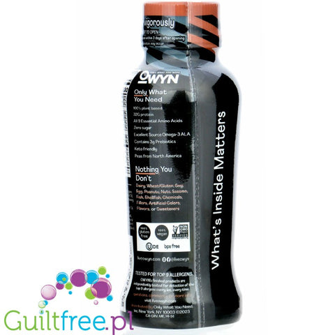 OWYN Plant Protein Elite Pro Chocolate - vegan protein shake 32g of protein
