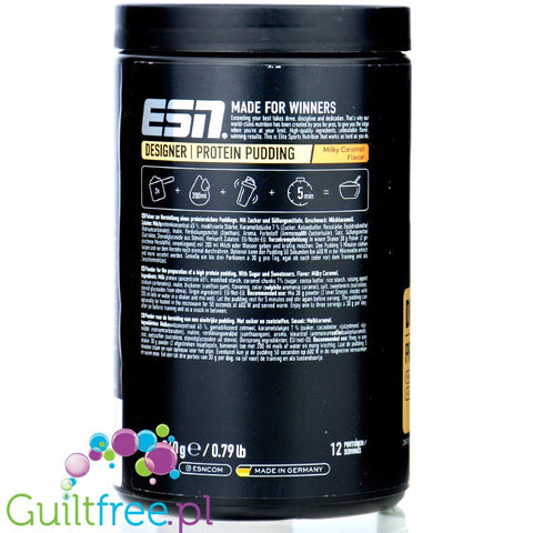 ESN Designer Protein Pudding Milky Caramel - budyń białkowy o smaku mleczno-karmelowym 12 porcji