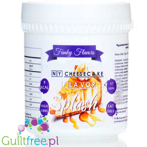 Funky Flavors Splash NY Cheesecake 6kcal 50g - błonnikowy aromat słodzący w proszku, sernikowy z krówkami i ciasteczkami