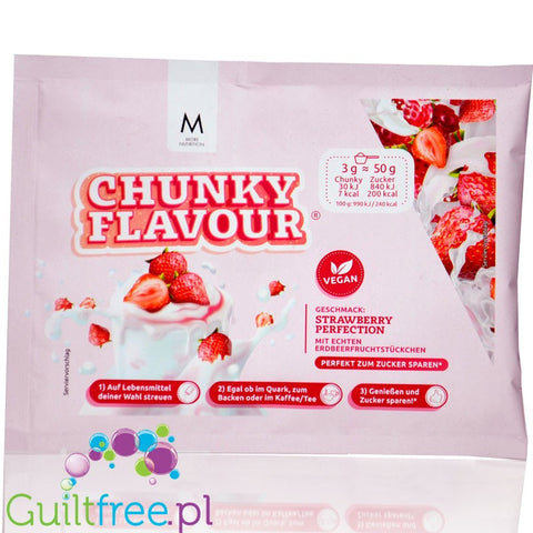 More Nutrition Chunky Flavor Strawberry Perfection 30g saszetka - wegański aromat w proszku, smak Truskawkowy