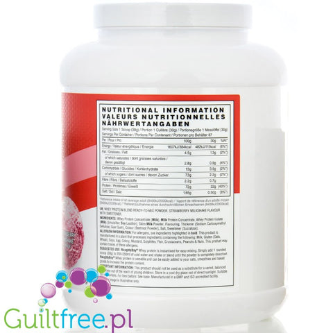 Naughty Boy Whey Advanced Protein Strawberry Milkshake 2010g