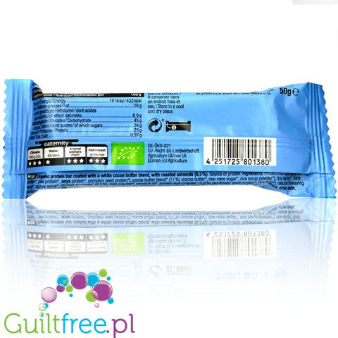 Veganz Protein Choc Bar White Almond Crisp - wegański baton proteinowy Migdały & Biała Czekolada