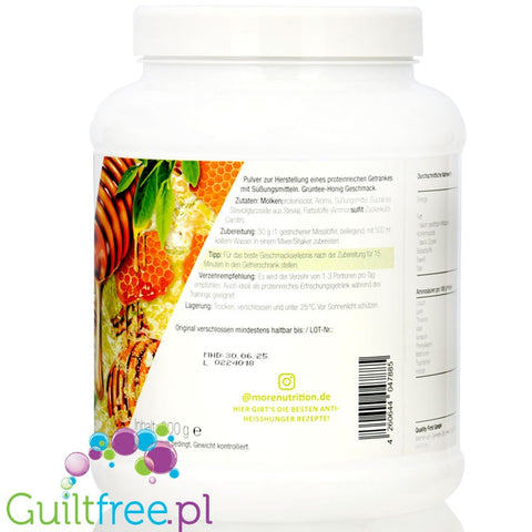 More Nutrition More Clear Green Tea Honey 600g - transparent protein powder, Honey & Green Tea flavor