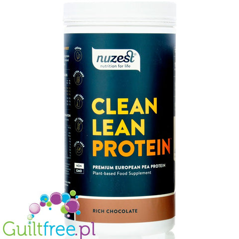 Nuzest Clean Lean Protein Rich Chocolate 1kg - vegan ultra-pure protein supplement based on European peas