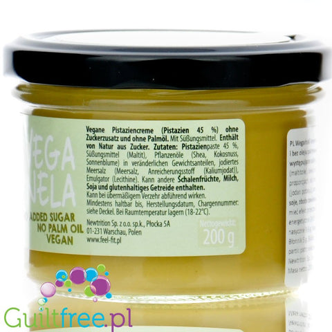 FeelFIT Veganela Pistachio Cream - wegański krem pistacjowy 45% bez dodatku cukru