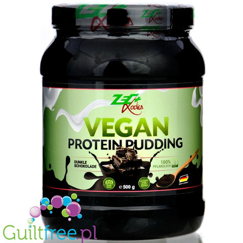 Zec+ Ladies Vegan Protein Pudding Dark Chocolate - wegański deser białkowy z BCAA i witaminami 500g