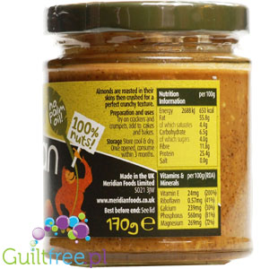 Meridian crunchy almond butter 100% nuts 