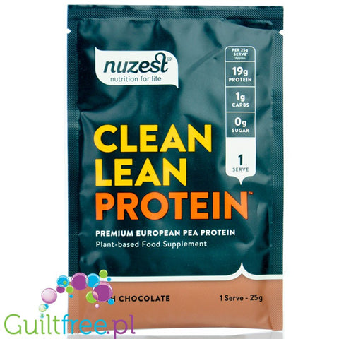 Nuzest Clean Lean Protein Rich Chocolate 25g - pea protein isolate, 19g protein, sachet