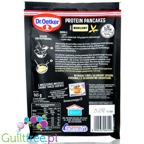 Dr.Oetker Protein Pancakes - fluffy instant protein pancakes, 15g protein, mix for 12 pieces
