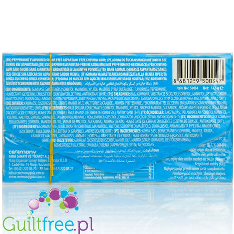 Ceremony 7 Stick Peppermint - sugar and aspartame free chewing gum with mint flavor