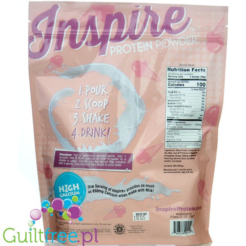 Inspire Protein Whey Vanilla Bean - bariatryczna odżywka białkowa bez laktozy 100% WPI z wapniem