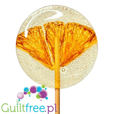 TimPops Lemon 4cm - natural sugar-free lollipop with fruit pieces, 39kcal