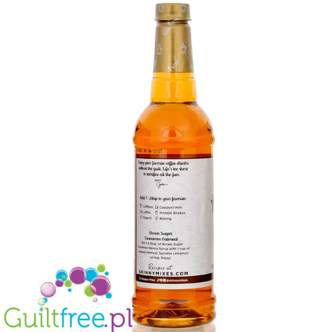 Jordan's Skinny Syrups Brown Sugar Cinnamon - syrop zero kalorii do kawy, smak Cynamon & Brązowy Cukier