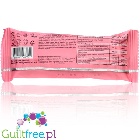 FIZI Keto Strawberry & Almond - vegan gluten-free protein bar with almonds and strawberries