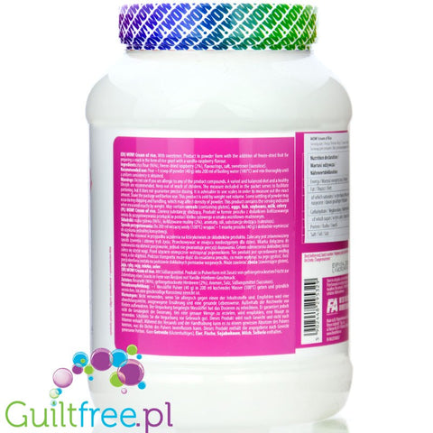 Fitness Authority Cream of Rice, Vanilla Raspberry 1kg - sugar free rice gruel, Vanilla with Raspberry