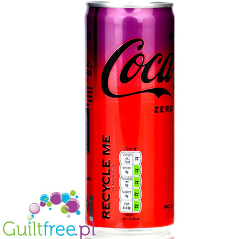 Coca Cola Cherry Zero Sugar 250ml - wiśniowa cola bez cukru i kcal