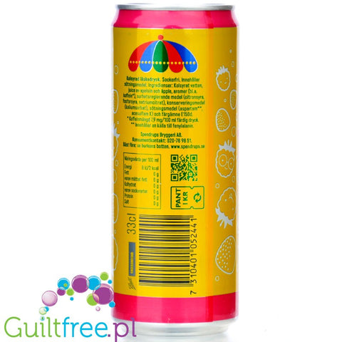 Trocadero Gelehallon Zero - szwedzki napój z kofeiną, bez cukru i kalorii, smak Żelki Malinowe