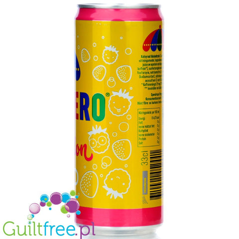 Trocadero Gelehallon Zero - szwedzki napój z kofeiną, bez cukru i kalorii, smak Żelki Malinowe