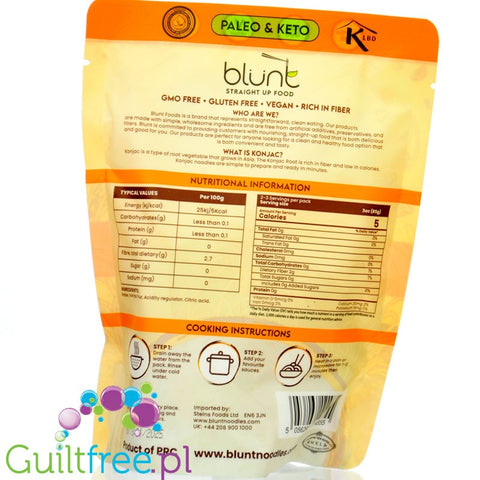 Blunt Konjac Noodles Spaghetti 200g - makaron shirataki konjac 5kcal