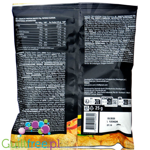 Prozis Zero Protein Chips Paprika - High Protein Paprika Chips 40% Protein