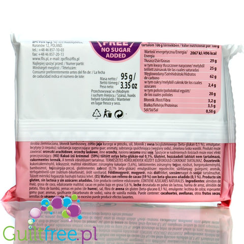 Lea Life wafle z kremem kakaowym bez glutenu, laktozy i bez dodatku cukru