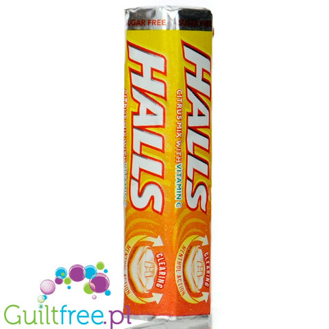 Halls Lemon sugar free candies with vitamin C