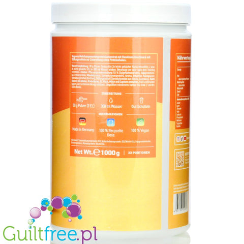 Rocka Nutrition Protein Shake Hazelnut Cream 1kg - vegan protein shake with 5 sources of plant protein without sugar.