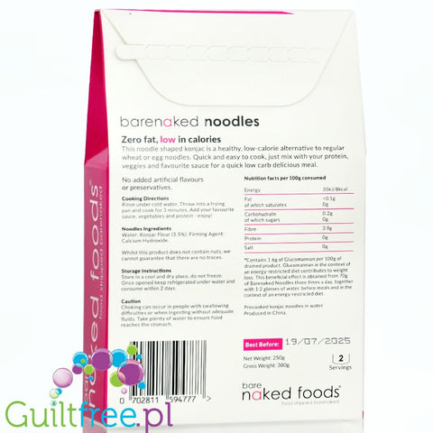BareNaked Noodles 11kcal - makaron konjak shirataki w kształcie nitek