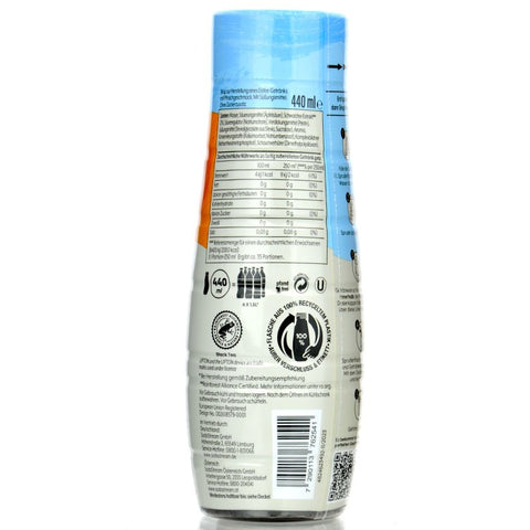 Lipton Peach SodaStream No Sugar - syrop & koncentrat do wody bez cukru i kalorii 440ml, brzoskwiniowa mrożona herbata