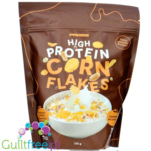 Prozis High Protein Corny Flakes Choco Peanut - sugar-free protein breakfast cereal with chocolate and nuts
