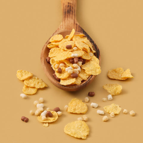 Prozis High Protein Corny Flakes Choco Duo - protein breakfast cereal without sugar with white and milk chocolate.